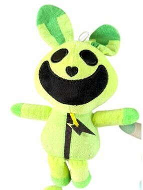 Hoppy Hopscotch Plush Toy From Smiling Critters Line - Bright Green With Black A